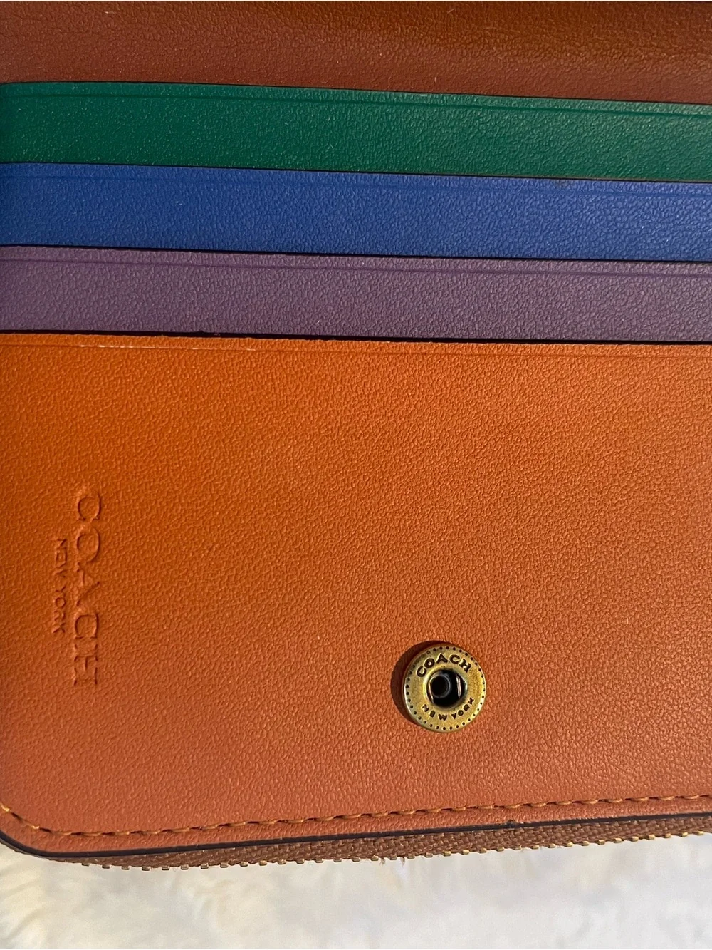 Coach Bill Fold Wallet in Multicolor Signature Canvas